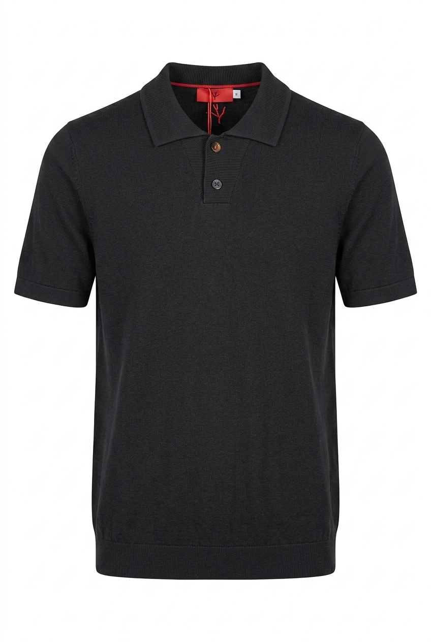 isaia napoli knitted polo shirt