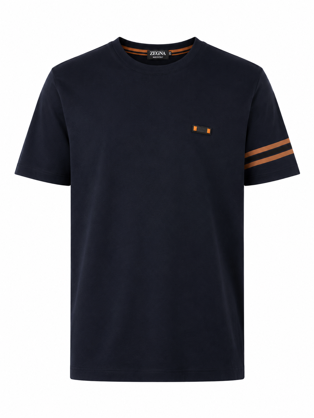 Zegna-inspired round neck t-shirt white - Shobeir