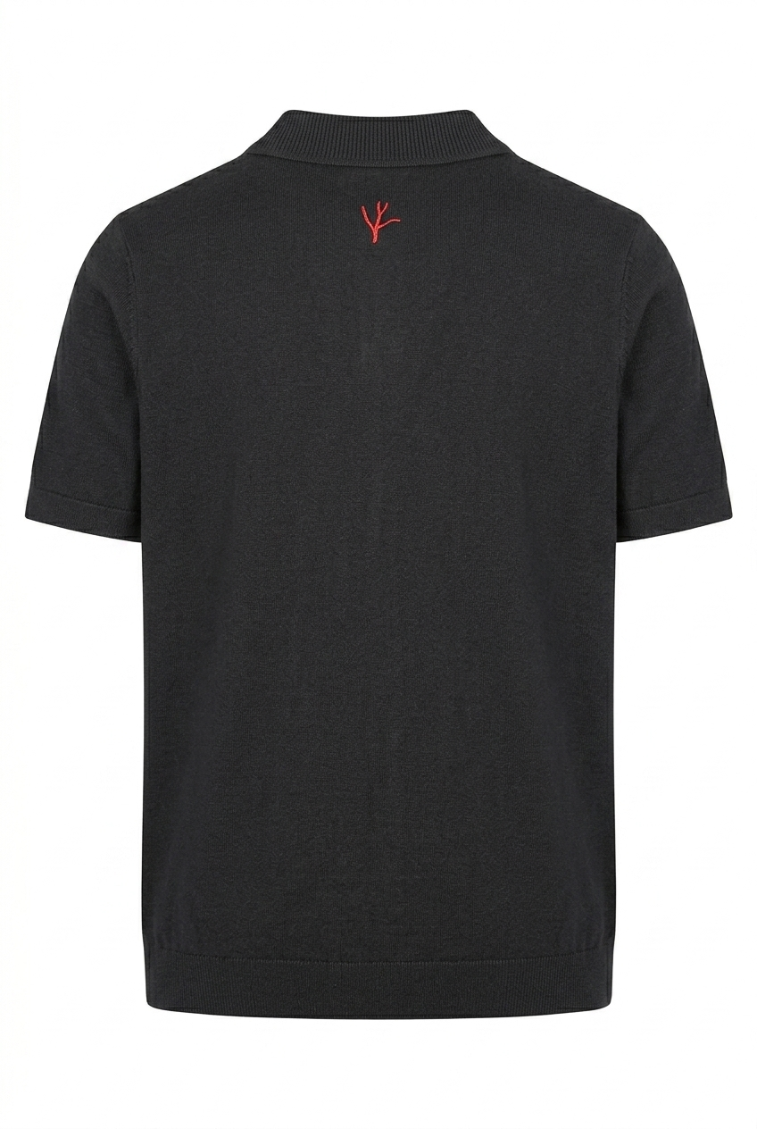 isaia napoli knitted polo shirt