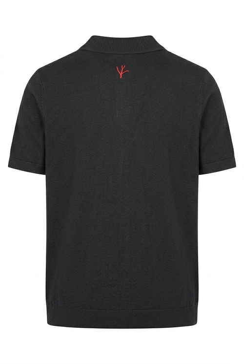 isaia napoli knitted polo shirt