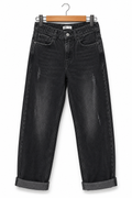 Zara black distressed wide leg jeans - Shobeir