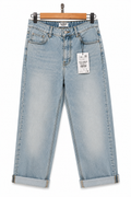 Pull and Bear light blue textured wide leg jeans - Shobeir