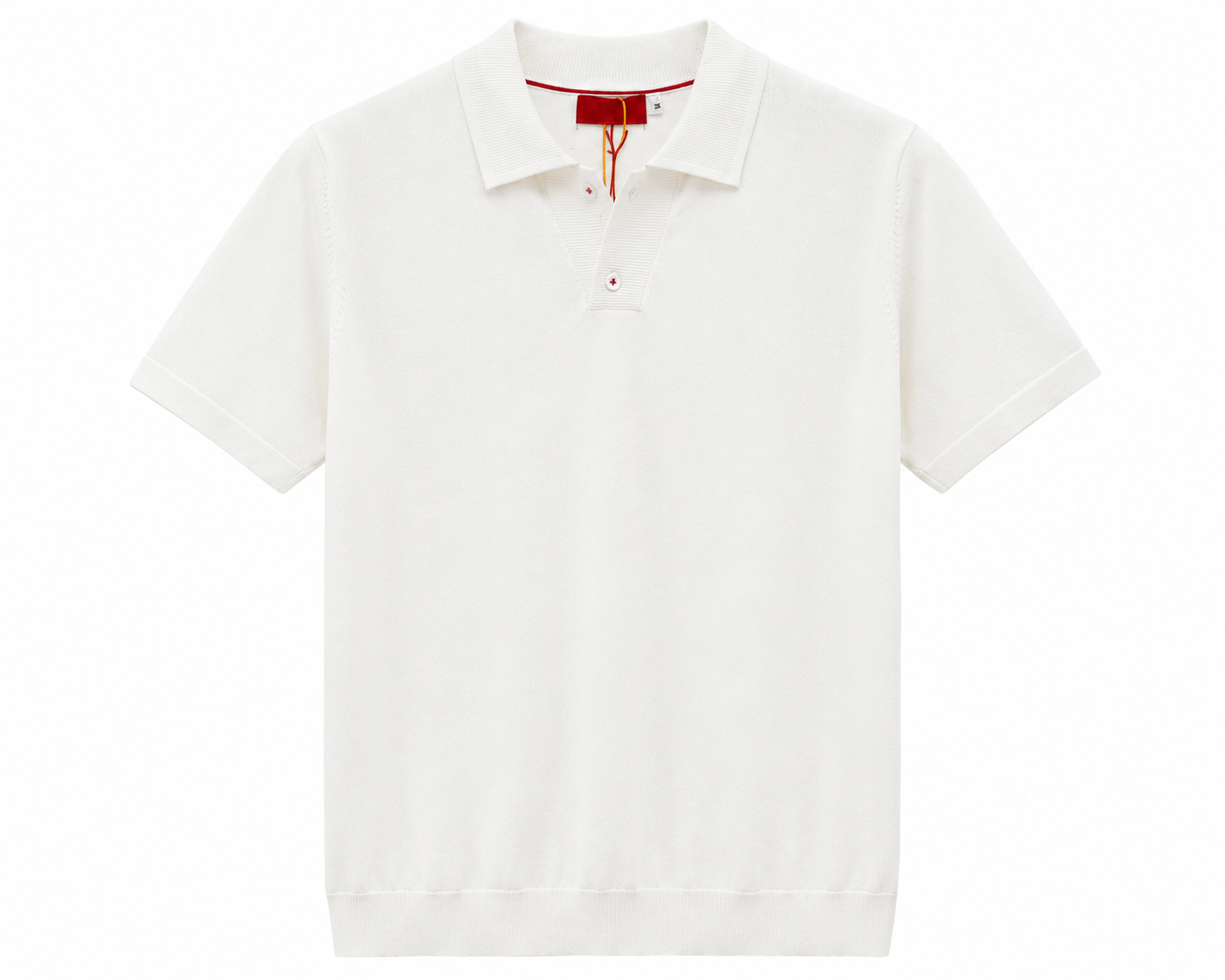 Isaia Napoli knitted polo shirt burgundy - Shobeir