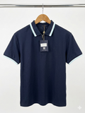 Louis Vuitton-inspired polo shirt navy - Shobeir
