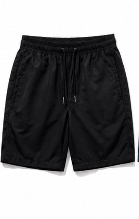 Solid Swim Shorts - Black