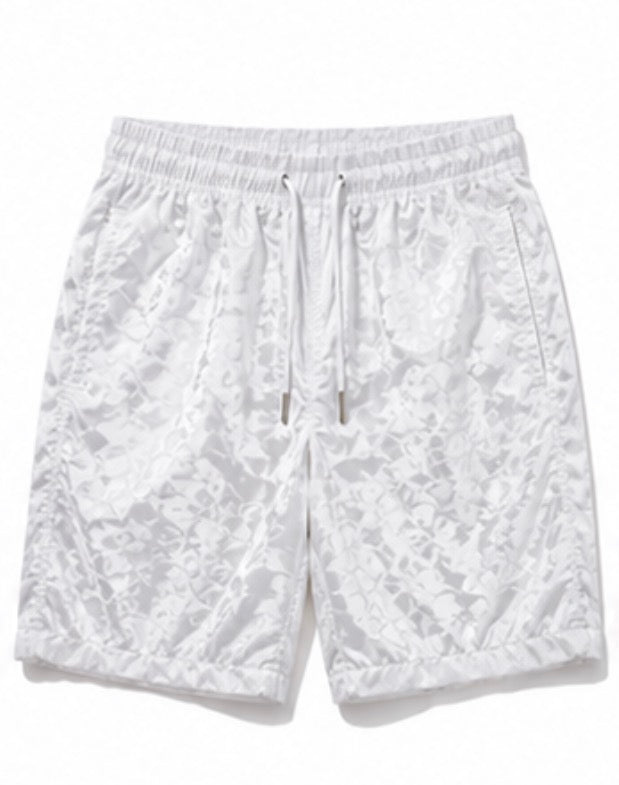 Shiny Swim Shorts - White