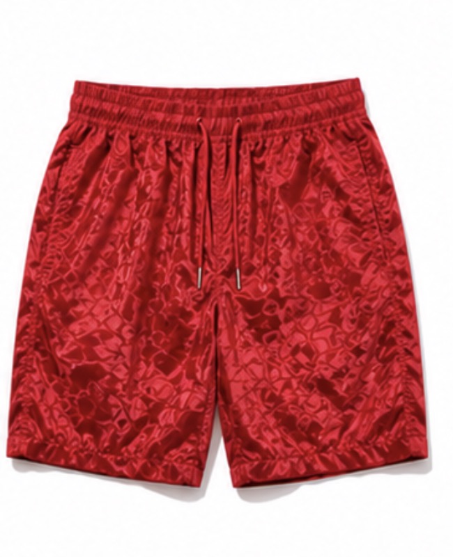 Shiny Swim Shorts - Red