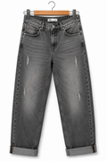 Zara grey distressed wide leg jeans - Shobeir