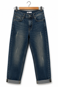 Zara mid blue distressed wide leg jeans - Shobeir