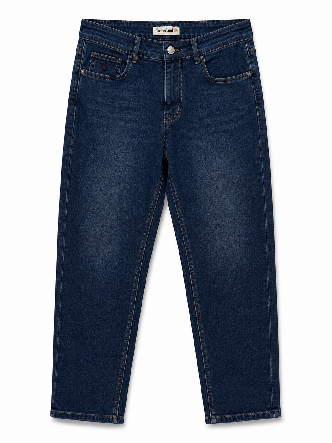 Timberland-inspired medium blue slim straight jeans - Shobeir