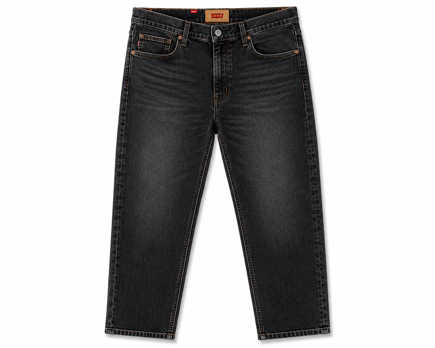 Levis-inspired black washed relaxed straight jeans - Shobeir