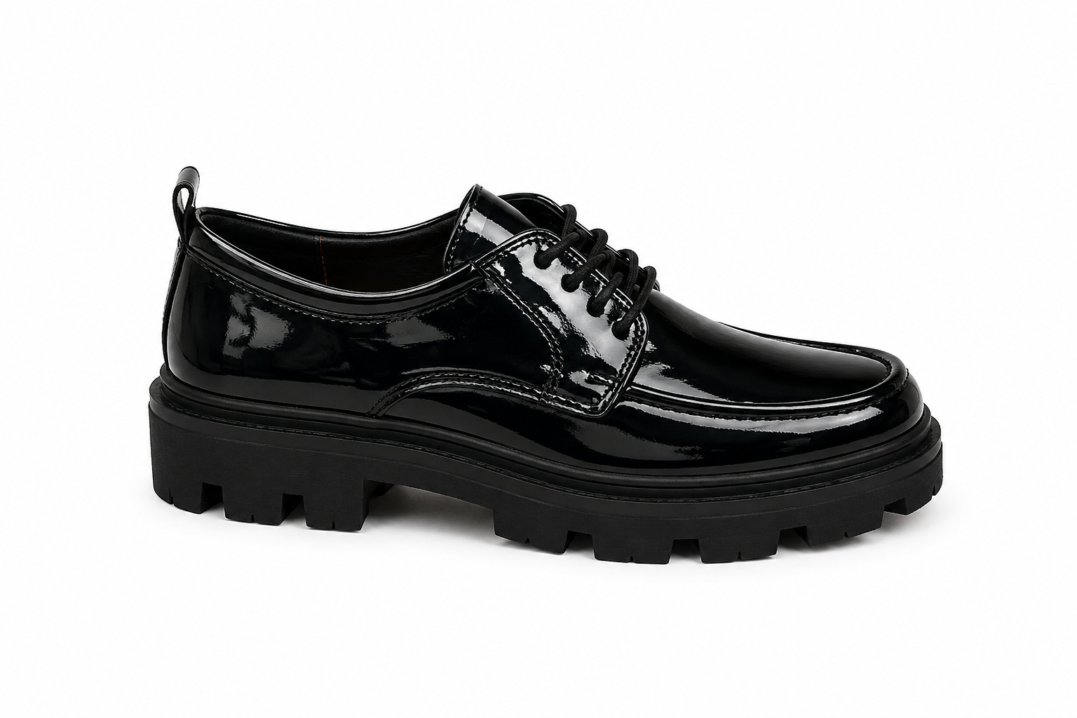 Chunky Patent Derby Shoes