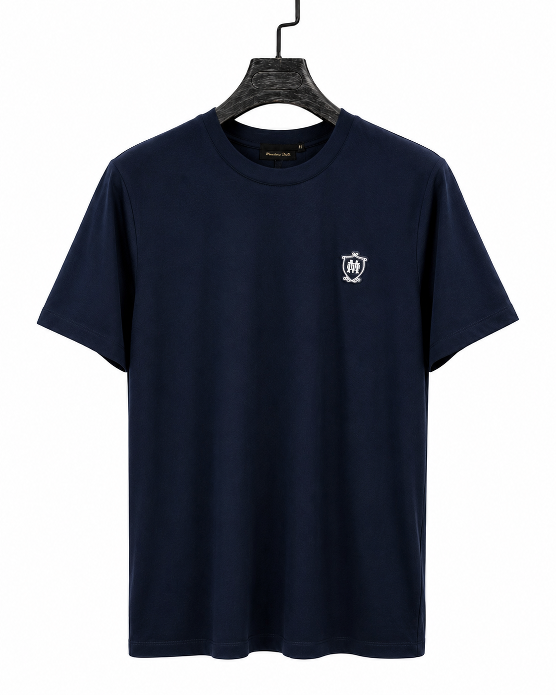 Massimo Dutti-inspired round neck t-shirt navy - Shobeir