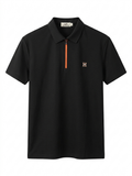 Hermes-inspired polo shirt black - Shobeir